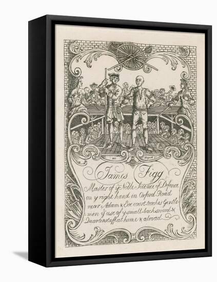 James Figg's Trade Card Designed by Hogarth-William Hogarth-Framed Stretched Canvas