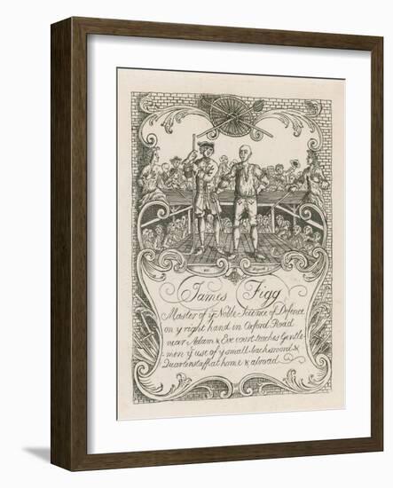 James Figg's Trade Card Designed by Hogarth-William Hogarth-Framed Giclee Print