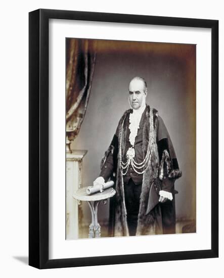 James Figgins, Sheriff of London, in Shrieval Costume, C1865-Maull & Co-Framed Photographic Print