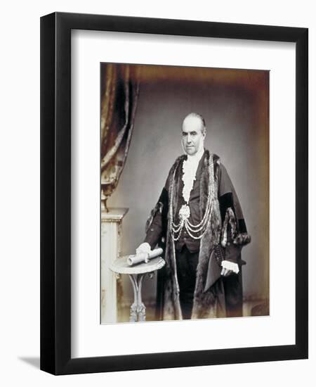 James Figgins, Sheriff of London, in Shrieval Costume, C1865-Maull & Co-Framed Photographic Print