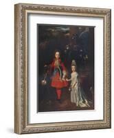 James Francis Edward Stuart (1688-1765), Louisa Maria Theresa Stuart (1692-1712), 1695, (1911)-Nicolas De Largilliere-Framed Giclee Print