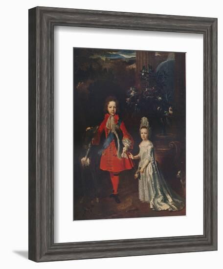 James Francis Edward Stuart (1688-1765), Louisa Maria Theresa Stuart (1692-1712), 1695, (1911)-Nicolas De Largilliere-Framed Giclee Print