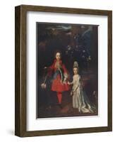 James Francis Edward Stuart (1688-1765), Louisa Maria Theresa Stuart (1692-1712), 1695, (1911)-Nicolas De Largilliere-Framed Giclee Print