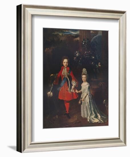 James Francis Edward Stuart (1688-1765), Louisa Maria Theresa Stuart (1692-1712), 1695, (1911)-Nicolas De Largilliere-Framed Giclee Print