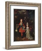 James Francis Edward Stuart (1688-1765), Louisa Maria Theresa Stuart (1692-1712), 1695, (1915)-Nicolas De Largilliere-Framed Giclee Print