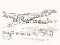 Sketched Vista-James Fuller Queen-Framed Giclee Print
