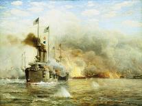 Naval Battle-James Gale Tyler-Framed Stretched Canvas