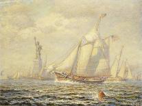 Naval Battle-James Gale Tyler-Stretched Canvas