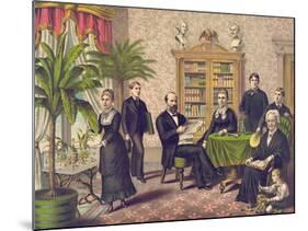 James Garfield and His Family, Pub. Kurz and Allison, C.1882-null-Mounted Giclee Print