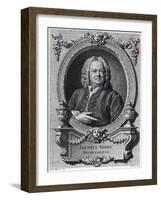 James Gibbs, Engraved by Bernard Baron, 1747-William Hogarth-Framed Giclee Print