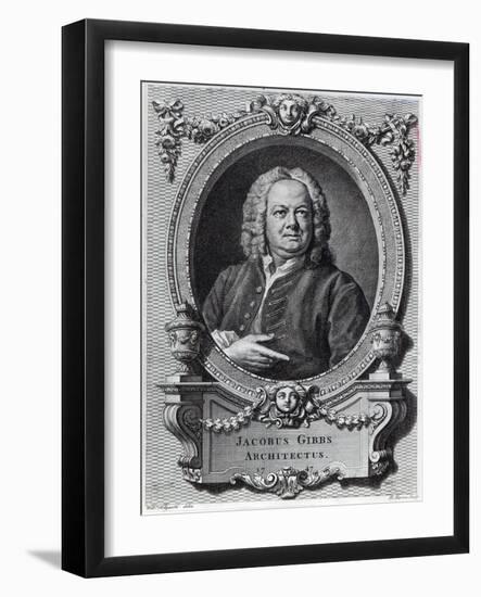 James Gibbs, Engraved by Bernard Baron, 1747-William Hogarth-Framed Giclee Print