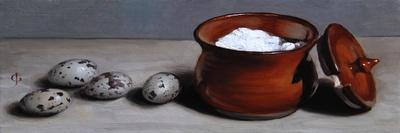 Clay Pot and Quail Eggs, 2008-James Gillick-Giclee Print