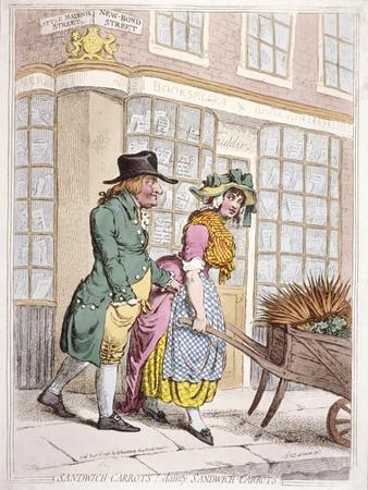 A Leering Man Making Advances to a Girl, New Bond Street, Westminster, London, 1796