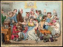 The King of Brobdingnag and Gulliver, Published by Hannah Humphrey in 1803-James Gillray-Stretched Canvas