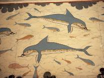 Dolphin Fresco, Knossos, Crete, Greece-James Green-Photographic Print