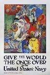 Give the World the Once over in the United States Navy Poster-James H. Daugherty-Framed Stretched Canvas