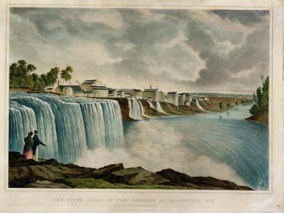 The Upper Falls of the Genesee at Rochester, New York, Engraved by J. Bufford (1810-70)