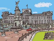 Trafalgar Square-James Hobbs-Stretched Canvas