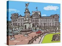 Trafalgar Square-James Hobbs-Stretched Canvas