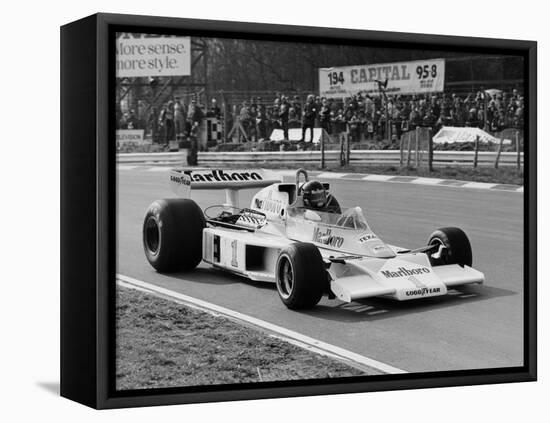 James Hunt in Mclaren-Ford M23, Brands Hatch, Kent, 1977-null-Framed Stretched Canvas