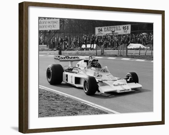 James Hunt in Mclaren-Ford M23, Brands Hatch, Kent, 1977-null-Framed Photographic Print