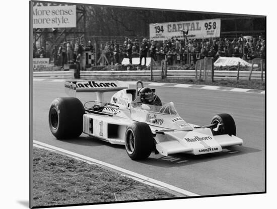James Hunt in Mclaren-Ford M23, Brands Hatch, Kent, 1977-null-Mounted Photographic Print