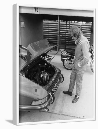 James Hunt with a Porsche, C1972-C1973-null-Framed Photographic Print