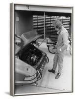 James Hunt with a Porsche, C1972-C1973-null-Framed Photographic Print