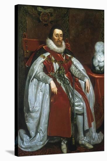 James I, King of England and Scotland, 1621-Daniel Mytens-Stretched Canvas