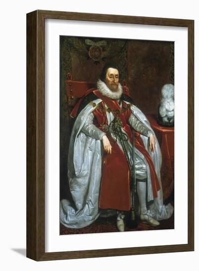 James I, King of England and Scotland, 1621-Daniel Mytens-Framed Giclee Print