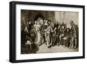 James Iv in Council before the Battle of Flodden, 1513-John Faed-Framed Giclee Print