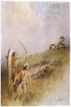 The Sioux War Chief Shoots an Arrow at the Monster Ratlesnake and Kills It-James Jack-Art Print