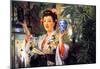 James Jacques Joseph Tissot A Young Woman holds Japanese Goods Art Print Poster-null-Mounted Poster