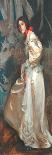 Girl Seated in a Chair-James Jebusa Shannon-Framed Giclee Print