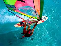 Windsurfing Jumping, Aruba, Caribbean-James Kay-Photographic Print