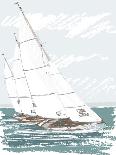 Scow Sails-James Lord-Mounted Giclee Print