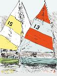 Scow Sails-James Lord-Laminated Giclee Print