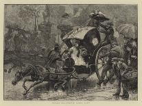London Sketches, a Horse Down-James Macbeth-Laminated Giclee Print