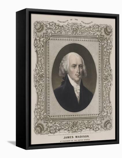 James Madison, 4th U.S. President-Science Source-Framed Stretched Canvas