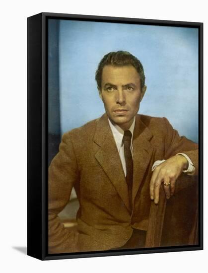 James Mason English Actor in British and American Films-null-Framed Stretched Canvas