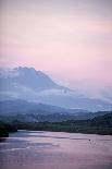 A View of Mount Kinabalu over Menkabong River-James Morgan-Photographic Print