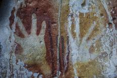 Monolithic Cave Paintings in Raja Ampat, West Papua, Indonesia, New Guinea, Southeast Asia, Asia-James Morgan-Photographic Print