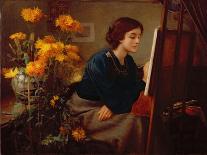 At the Easel-James N. Lee-Stretched Canvas