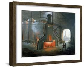 James Nasmyth's Steam Hammer Erected in His Foundry Near Manchester in 1832-James Nasmyth-Framed Giclee Print