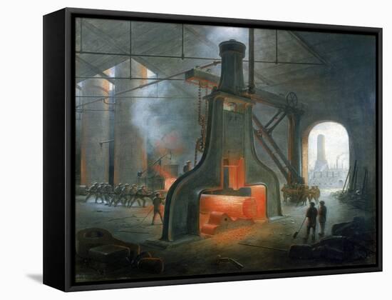 James Nasmyth's Steam Hammer Erected in His Foundry Near Manchester in 1832-James Nasmyth-Framed Stretched Canvas