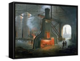 James Nasmyth's Steam Hammer Erected in His Foundry Near Manchester in 1832-James Nasmyth-Framed Stretched Canvas