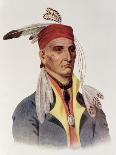 Shin-Ga-Ba W"Ossin or "Image Stone," a Chippeway Chief-James Otto Lewis-Framed Stretched Canvas