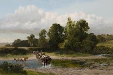 Landscape with Farm Buildings-James Peel-Framed Giclee Print