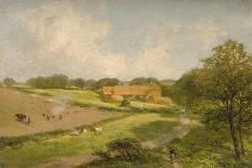 Landscape with Farm Buildings-James Peel-Framed Stretched Canvas