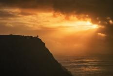 Photographer and Sunset Storm - Bodega Head California Coast-` James-Framed Photographic Print